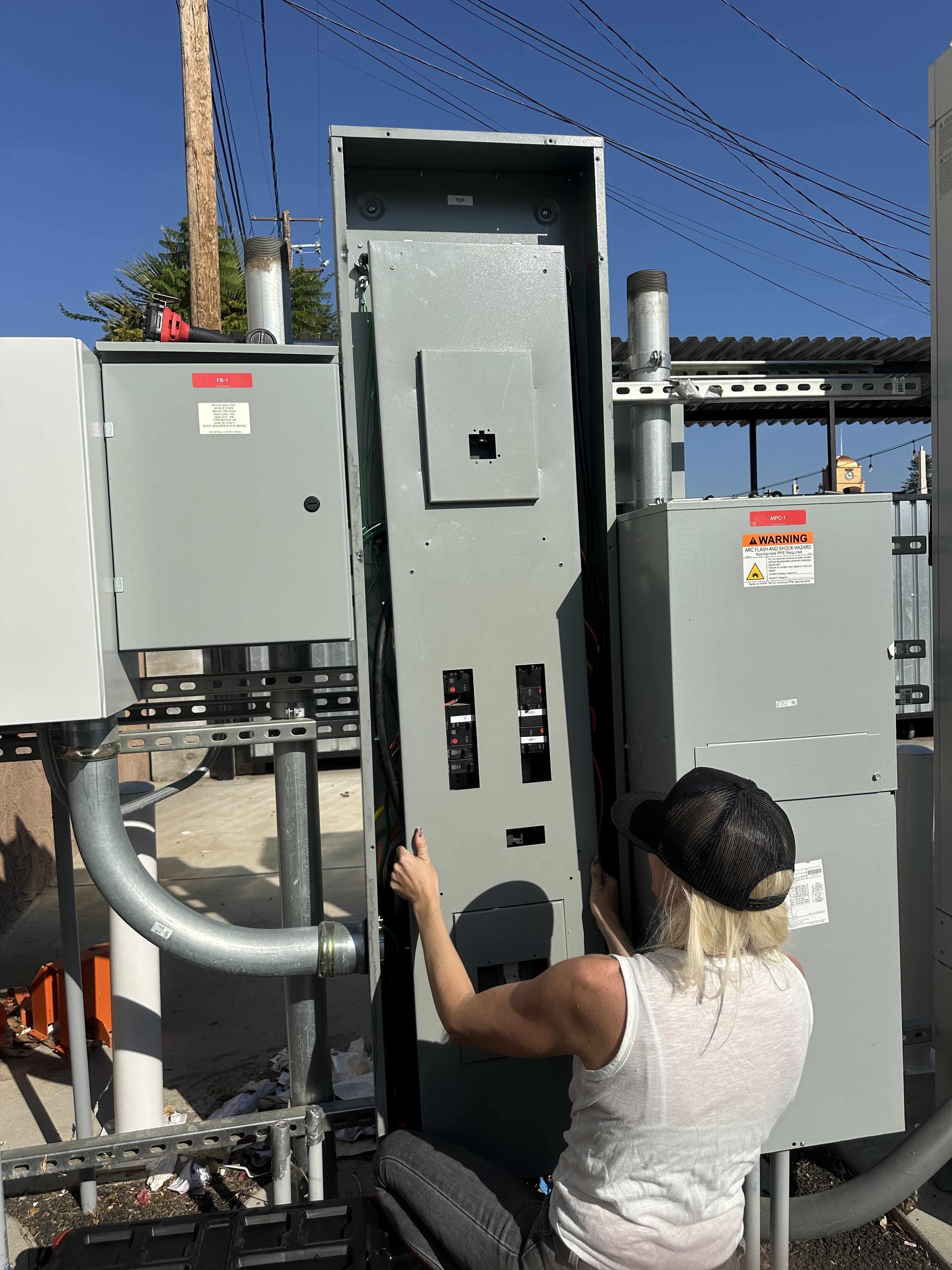 Large-scale commercial panel bank installation by DCP Electric